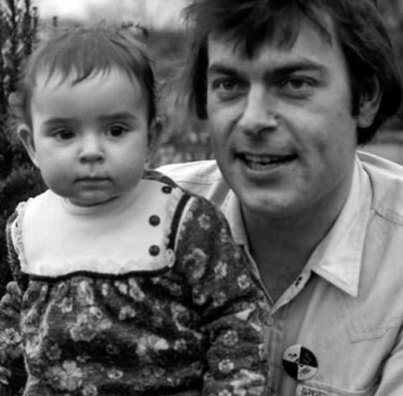 : The childhood image of Christine Bleakley with her father Fredrick Bleakley'